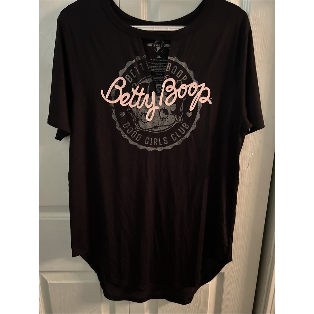 NWT Betty Boop Varsity Good Girls Club Tunic Long Top With V Cut  Women's XL‎